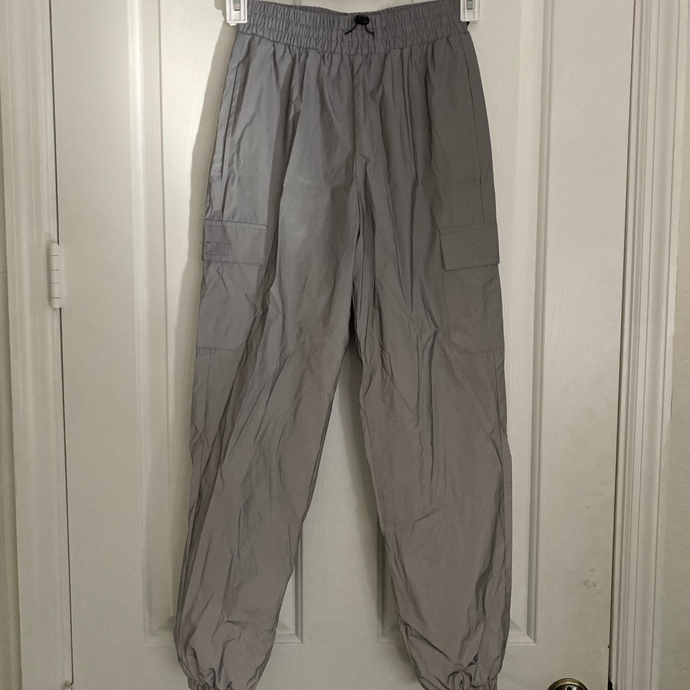 Silver reflective joggers